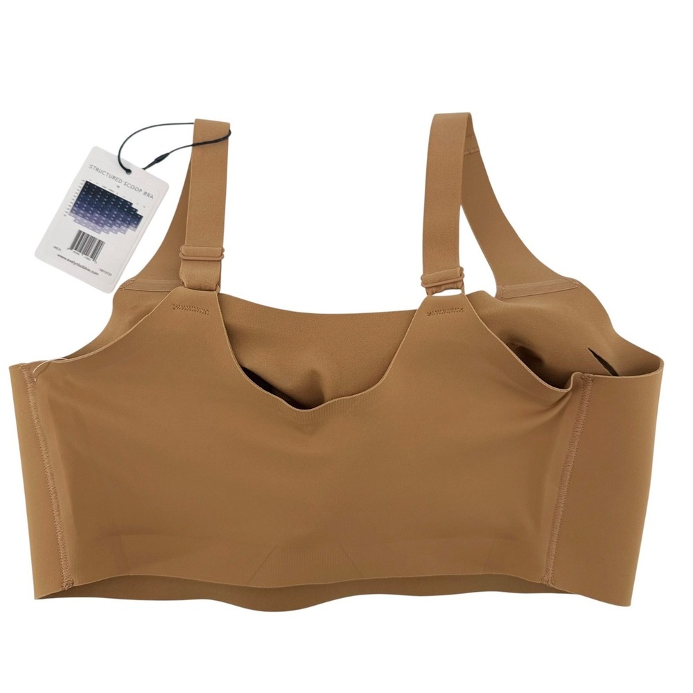 Evelyn & Bobbie Structured Scoop Bra Mica Tan Wireless Seamless Size M NEW - Picture 2 of 4